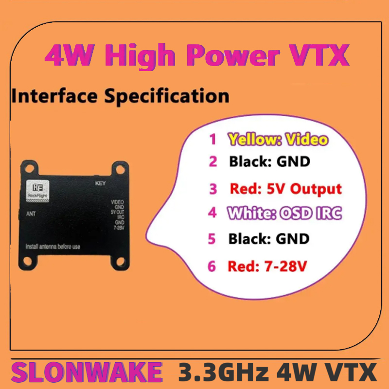 SLONWAKE FPV 3.3G 16CH 4000mW  - Receiver Rc Drone incelemesi ve fiyatı