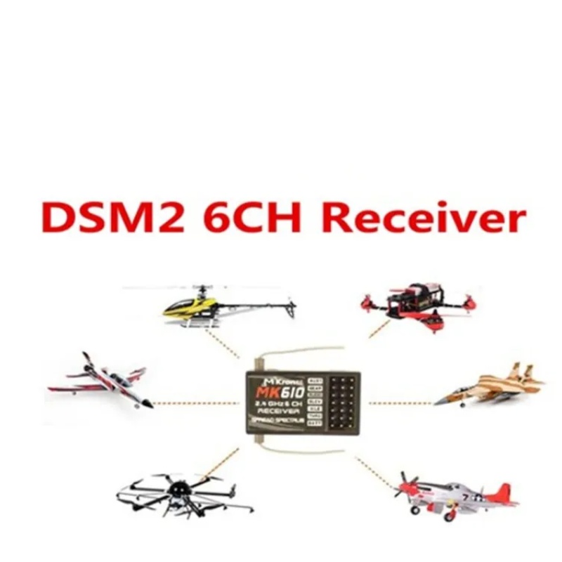 DSM2 MK610 AR6100 2.4G 6CH RC  - Receiver Rc Drone incelemesi ve fiyatı